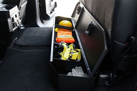 steel back seat tool box|back seat storage for pickups.